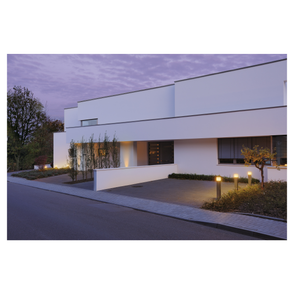 SLV by Declic SQUARE POLE 60, borne extérieure, alu brossé, E27 max. 20W, IP44