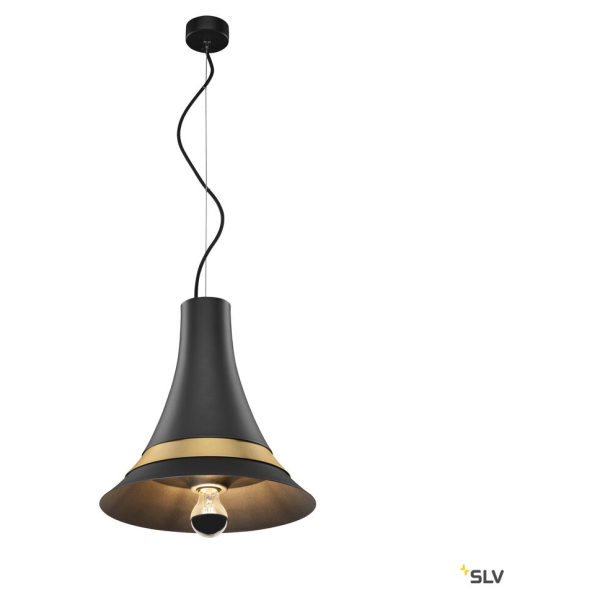 Bato 35, suspension intérieure, noir/laiton, e27, 60w max - SLV - 1001266
