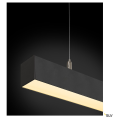 Q-line®, suspension intérieure, simple, noir, led, 47w, 3000k, variable dali