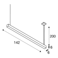 Q-line®, suspension intérieure, simple, noir, led, 47w, 3000k, variable dali