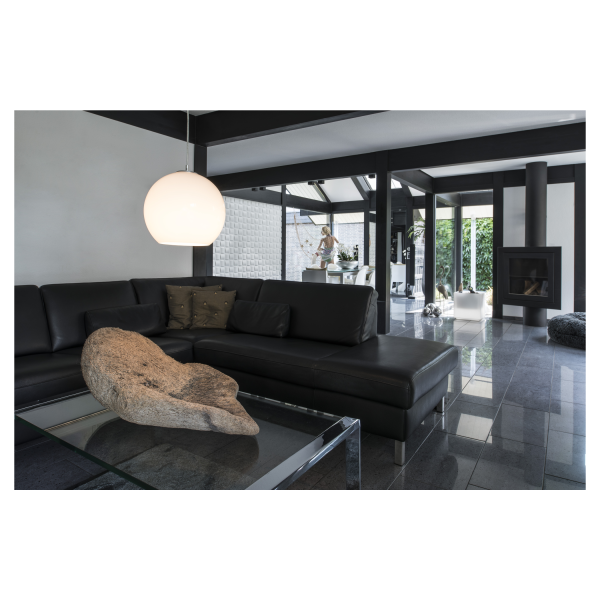 Big sun, suspension intérieure, blanc/chrome, e27, 60w max, câble nu sans patère