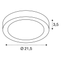 Senser 24, applique et plafonnier intérieur, rond, blanc, led, 15w, 4000k