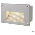 BRICK 18 LED, APPLIQUE, GRIS ARGENT, LED BLANC CHAUD