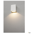 QUAD 1, APPLIQUE CARREE, BLANCHE, LED BLANC CHAUD 1x3W