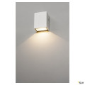 QUAD 1, APPLIQUE CARREE, BLANCHE, LED BLANC CHAUD 1x3W