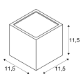 SITRA CUBE, APPLIQUE, ANTHRACITE, GX53, 9W MAX