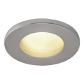 Dolix out, encastré de plafond intérieur/extérieur, rond, chrome mat, gu10/qpar51, 50w max, ip65