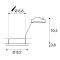 Dolix out, encastré de plafond intérieur/extérieur, rond, chrome mat, gu10/qpar51, 50w max, ip65