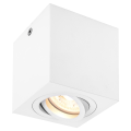 Triledo, plafonnier intérieur, simple, carré, blanc, gu10/led gu10 51mm, 10w max