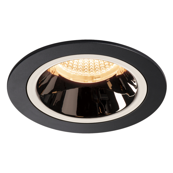 Numinos, encastré de plafond intérieur, 55°, noir/chrome, led, 2700k