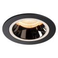 Numinos, encastré de plafond intérieur, 55°, noir/chrome, led, 2700k