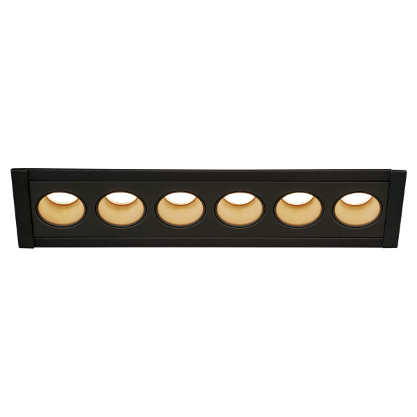 Milandos 6, encastré de plafond intérieur, noir, led, 12w, 3000k