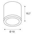 Enola_c led plafonnier, cl-1, rond, blanc, 9w led, 35°, 3000k