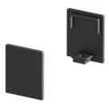 SLV by Declic GRAZIA 10, embouts hauts pour profil plat, 2 pcs., noir