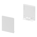 SLV by Declic GRAZIA 20, embouts hauts pour profil plat strié, 2 pcs., blanc