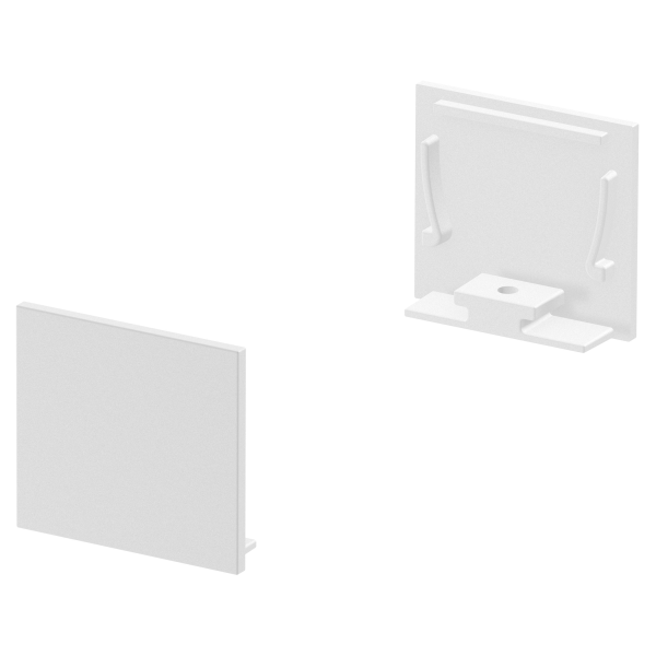 SLV by Declic GRAZIA 20, embouts pour profil standard strié, 2 pcs., blanc