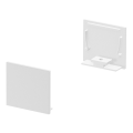 SLV by Declic GRAZIA 20, embouts pour profil standard strié, 2 pcs., blanc