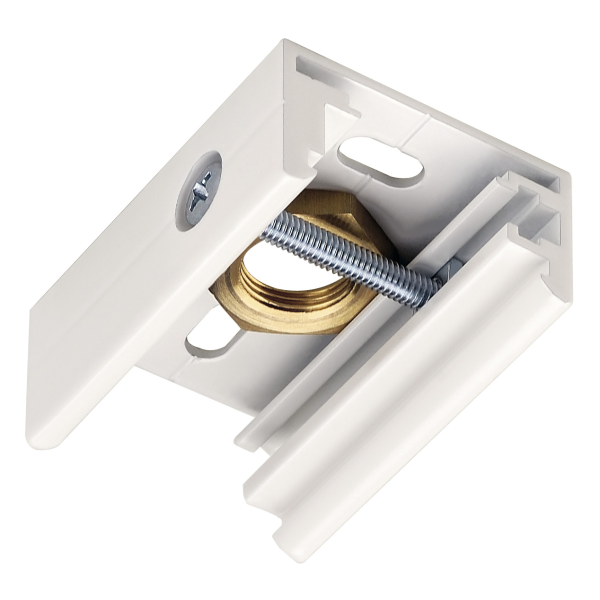 Eutrac®, clip de fixation, pour rail 3 allumages en saillie, intérieur, blanc