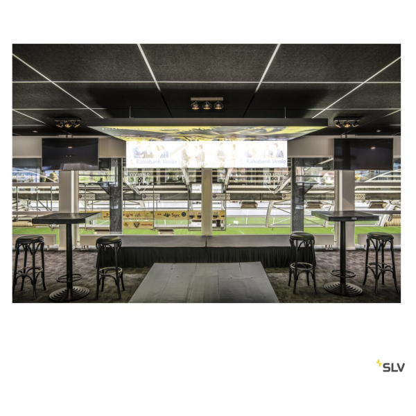 SLV by Declic KALU LED 4 applique/plafonnier, carré, noir, LED 60W, 3000K, 60°