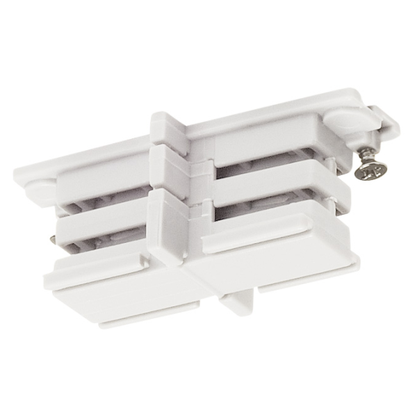 S-track, mini-connecteur, pour rail 3 allumages, intérieur, largeur 3,1cm, blanc