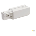 Alimentation gauche pour rail 3 allumages en saillie Slv Eutrac® intérieur blanc
