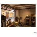 Alimentation gauche pour rail 3 allumages en saillie Slv Eutrac® intérieur blanc