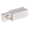 Eutrac®, alimentation droite, pour rail 3 allumages en saillie, intérieur, blanc
