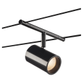 Noblo spot, spot pour câble tendu t.b.t., intérieur, noir, led, 8,5w, 2700k