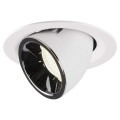 Numinos® gimble m, encastré de plafond intérieur, 55°, blanc/chrome, led, 17,5w, 4000k