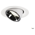 Numinos® gimble m, encastré de plafond intérieur, 55°, blanc/chrome, led, 17,5w, 4000k