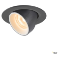 Numinos® gimble xs, encastré de plafond intérieur, 55°, noir/blanc, led, 7w, 2700k