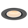 Numinos® gimble xs, encastré de plafond intérieur, 55°, noir/blanc, led, 7w, 2700k