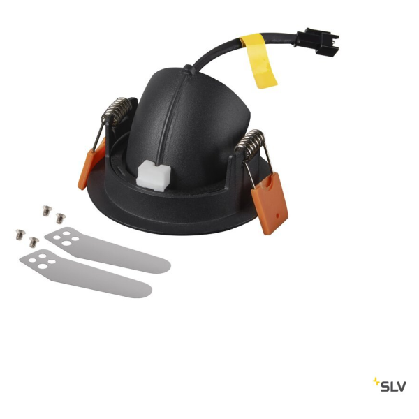 Numinos® gimble xs, encastré de plafond intérieur, 55°, noir/chrome, led, 7w, 4000k