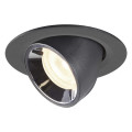 Numinos® gimble xs, encastré de plafond intérieur, 55°, noir/chrome, led, 7w, 4000k