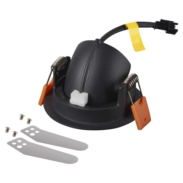 Numinos® gimble xs, encastré de plafond intérieur, 55°, noir/chrome, led, 7w, 4000k