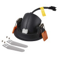 Numinos® gimble xs, encastré de plafond intérieur, 55°, noir/chrome, led, 7w, 4000k