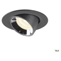Numinos® gimble xs, encastré de plafond intérieur, 55°, noir/chrome, led, 7w, 4000k