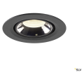 Numinos® gimble xs, encastré de plafond intérieur, 55°, noir/chrome, led, 7w, 4000k