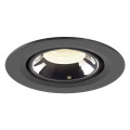 Numinos® gimble xs, encastré de plafond intérieur, 55°, noir/chrome, led, 7w, 4000k