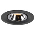 Numinos® gimble m, encastré de plafond intérieur, 40°, noir/chrome, led, 17,5w, 2700k