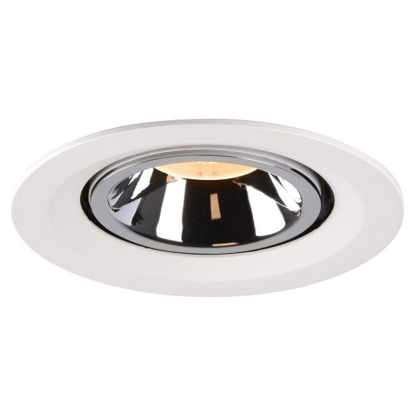 Numinos® gimble m, encastré de plafond intérieur, 55°, blanc/chrome, led, 17,5w, 2700k