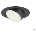 Numinos® gimble m, encastré de plafond intérieur, 20°, noir/blanc, led, 17,5w, 4000k