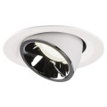 Numinos® gimble m, encastré de plafond intérieur, 20°, blanc/chrome, led, 17,5w, 4000k