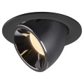 Numinos® gimble l, encastré de plafond intérieur, 40°, noir/chrome, led, 25,4w, 3000k