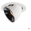 Numinos® gimble xl, encastré de plafond intérieur, 40°, blanc/chrome, led, 37,4w, 2700k