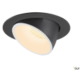 Numinos® gimble xl, encastré de plafond intérieur, 55°, noir/blanc, led, 37,4w, 3000k