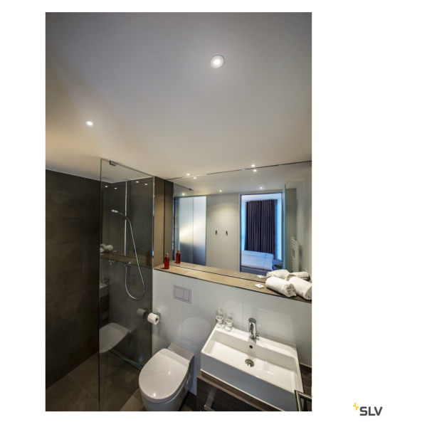 Slv by declic h-light 1, encastré plafond, blanc, cob led 12w 2700k, ouverture ronde