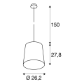 SLV by Declic TINTO suspension, cuivre, E27