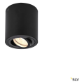 Triledo, plafonnier intérieur, simple, rond, noir, gu10/led gu10 51mm, 10w max