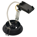New tria xl gu10 rond. encastré. noir. max. 50w. clips ressorts